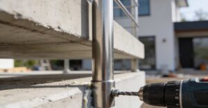 Mocowanie balustrady do gotowego tarasu: montaż słupków i szczelny montaż